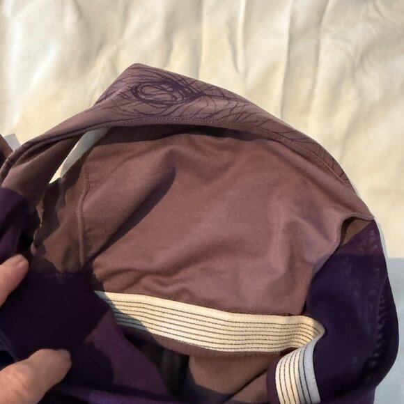 LULULEMON 10 Women's Purple Peacock Print Athletic Bra Tank No pads - Picture 5 of 10